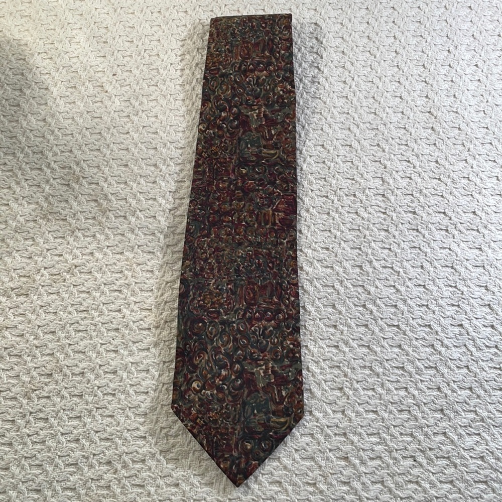 VALENTINO CRAVATTE Men's Luxury Swirly Tie Made in Italy